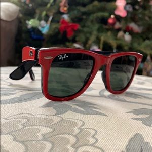 Authentic red Ray Ban sunglasses